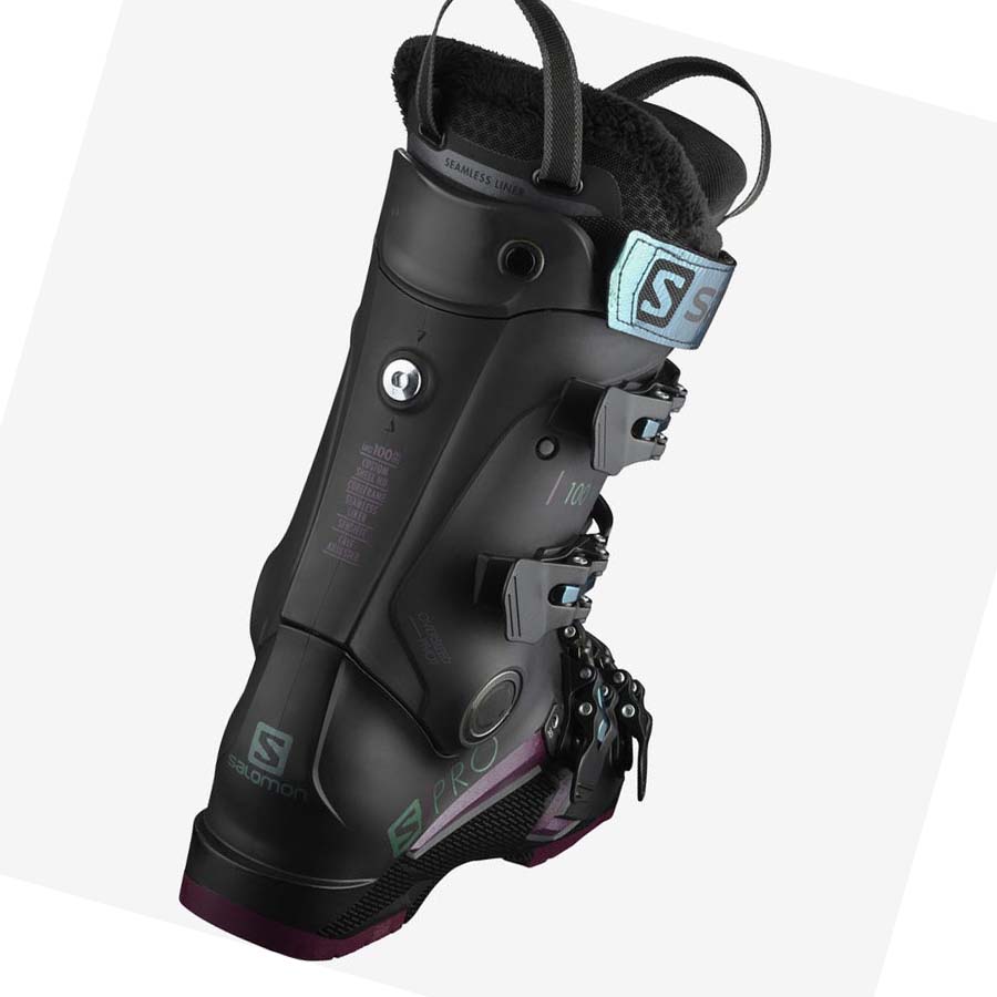 Salomon S/PRO 100 Síbakancs Női Fekete | HU 3557LIS